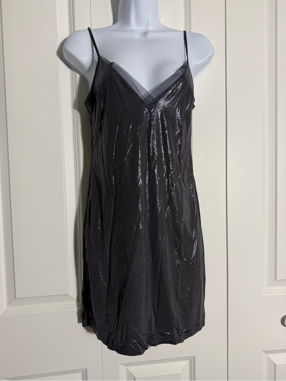 Victoria’s Secret Slinky Silver Slip Dress